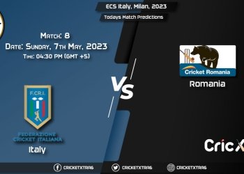 ECS Italy, Milan, 2023, ITA vs ROM 8th Match Prediction, Fantasy Cricket Tips, Pitch Report and Injury Update
