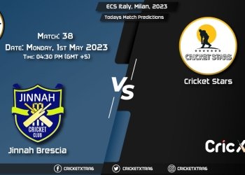 ECS Italy, Milan, 2023, JIB vs CRS 38th Match Prediction, Fantasy Cricket Tips, Pitch Report and Injury Update