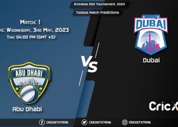 Emirates D50 Tournament, 2023, ABD vs DUB 1st Match Prediction, Fantasy Cricket Tips, Pitch Report and Injury Update
