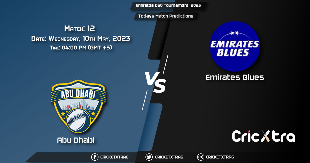 Emirates D50 Tournament, 2023, ABD vs EMB 12th Match Prediction, Fantasy Cricket Tips, Pitch Report and Injury Update
