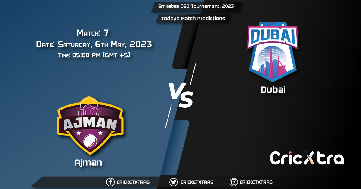 Emirates D50 Tournament, 2023, AJM vs DUB 7th Match Prediction, Fantasy Cricket Tips, Pitch Report and Injury Update