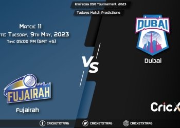 Emirates D50 Tournament, 2023, FUJ vs DUB 11th Match Prediction, Fantasy Cricket Tips, Pitch Report and Injury Update