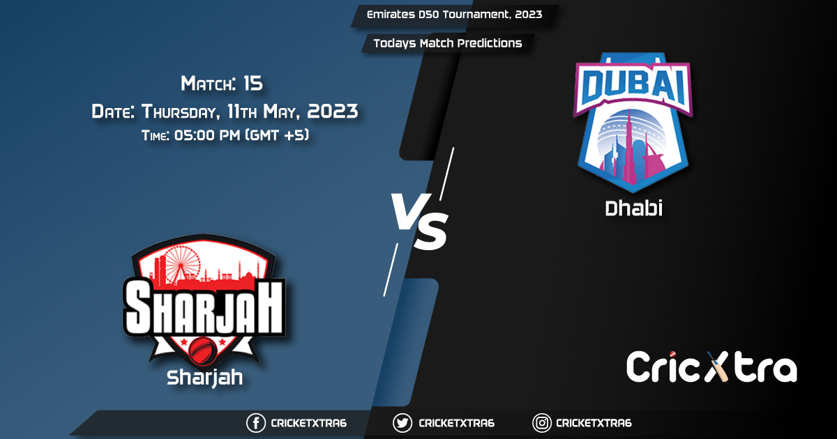 Emirates D50 Tournament, 2023, SHA vs DUB 15th Match Prediction, Fantasy Cricket Tips, Pitch Report and Injury Update