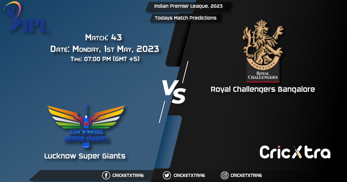 Indian Premier League, 2023, LSG vs RCB 43rd Match Prediction, Fantasy Cricket Tips, Pitch Report and Injury Update