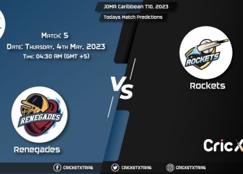 JOMA Caribbean T10, 2023, REN vs ROC 5th Match Prediction, Fantasy Cricket Tips, Pitch Report and Injury Update