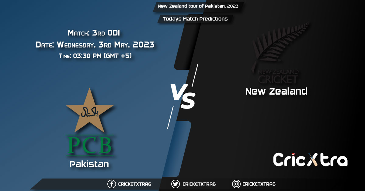New Zealand tour of Pakistan, 2023, PAK vs NZ 3rd ODI Match Prediction, Fantasy Cricket Tips, Pitch Report and Injury Update