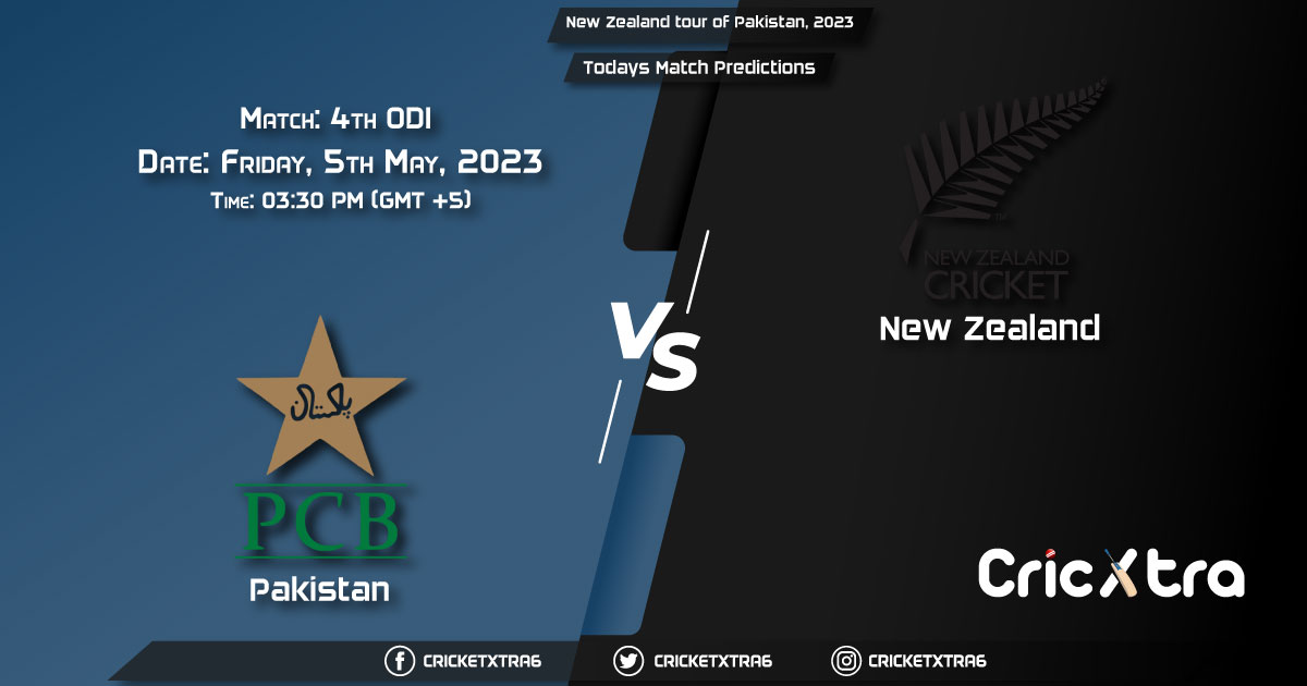 New Zealand tour of Pakistan, 2023, PAK vs NZ 4th ODI Match Prediction, Fantasy Cricket Tips, Pitch Report and Injury Update