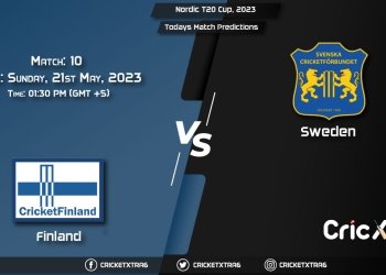 Nordic T20 Cup, 2023, FIN vs SWE 10th Match Prediction, Fantasy Cricket Tips, Pitch Report and Injury Update