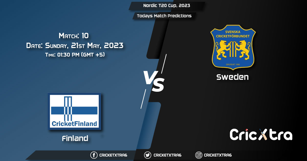Nordic T20 Cup, 2023, FIN vs SWE 10th Match Prediction, Fantasy Cricket Tips, Pitch Report and Injury Update