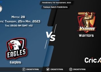 Pondicherry T10 Tournament, 2023, EAG vs WAR 28th Match Prediction, Fantasy Cricket Tips, Pitch Report and Injury Update