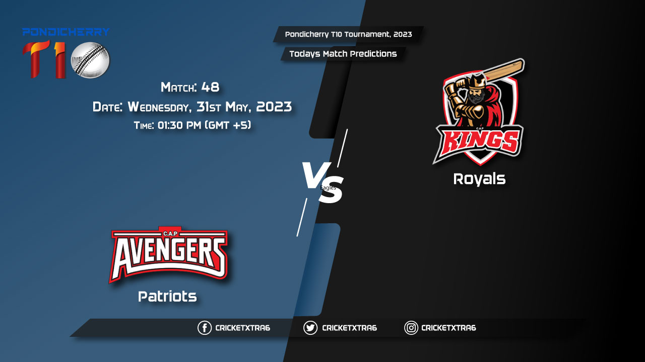 Pondicherry T10 Tournament, 2023, PAT vs ROY 48th Match Prediction, Fantasy Cricket Tips
