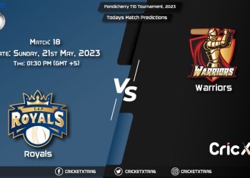 Pondicherry T10 Tournament, 2023, ROY vs WAR 18th Match Prediction, Fantasy Cricket Tips, Pitch Report and Injury Update
