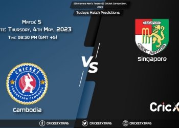 SEA Games Men's Twenty20 Cricket Competition, 2023, CAB vs SIN 5th Match Prediction, Fantasy Cricket Tips, Pitch Report and Injury Update