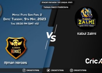Sharjah Ramadan T20 League, 2023, AJH vs KZLS Plate Semi Final 2 Match Prediction, Fantasy Cricket Tips, Pitch Report and Injury Update