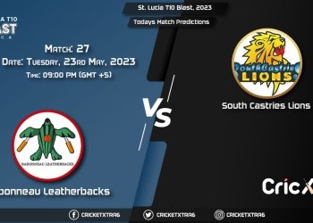 St. Lucia T10 Blast, 2023, BLS vs SCL 27th Match Prediction, Fantasy Cricket Tips, Pitch Report and Injury Update