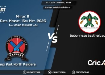 St. Lucia T10 Blast, 2023, VFNR vs BLS 11th Match Prediction, Fantasy Cricket Tips, Pitch Report and Injury Update