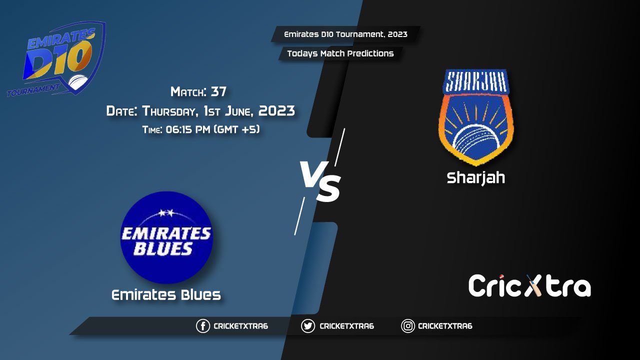 Emirates D10 Tournament, 2023, EMB vs SHA 37th Match Prediction, Fantasy Cricket Tips