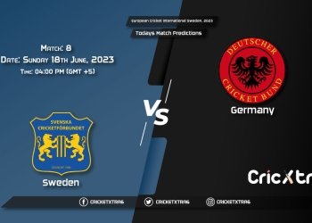 European Cricket International Sweden, 2023, SWE vs GER 8th Match Prediction, Fantasy Cricket Tips