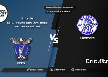 European Cricket Series Romania, 2023, ACCB vs GIA 34th Match Prediction, Fantasy Cricket Tips