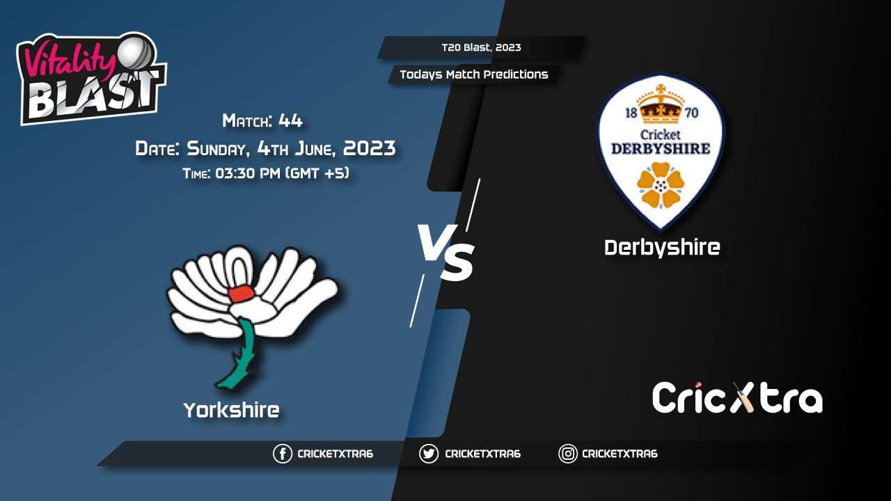 T20 Blast, 2023, YOR vs DER 44th Match Prediction, Fantasy Cricket Tips