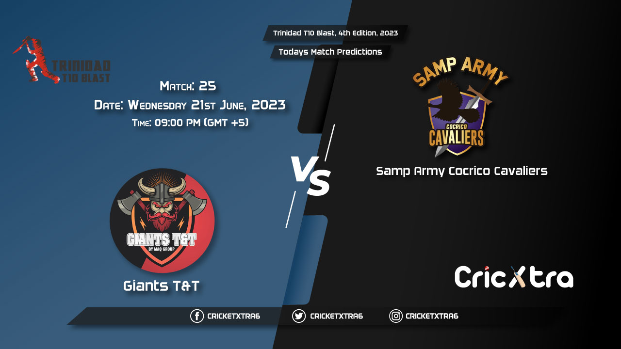 Trinidad T10 Blast, 4th Edition, 2023, GTT vs CCL 25th Match Prediction, Fantasy Cricket Tips