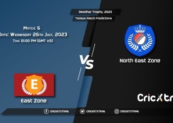 Deodhar Trophy, 2023, EZ vs NEZ 6th Match Prediction, Fantasy Cricket Tips
