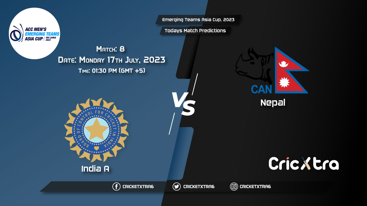 Emerging Teams Asia Cup, 2023, IN-A vs NEP 8th Match Prediction, Fantasy Cricket Tips