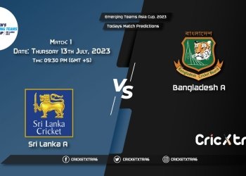 Emerging Teams Asia Cup, 2023, SL-A vs BN-A 1st Match Prediction, Fantasy Cricket Tips