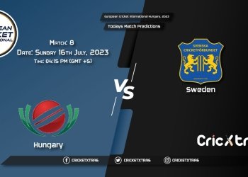 European Cricket International Hungary, 2023, HUN vs SWE 8th Match Prediction, Fantasy Cricket Tips