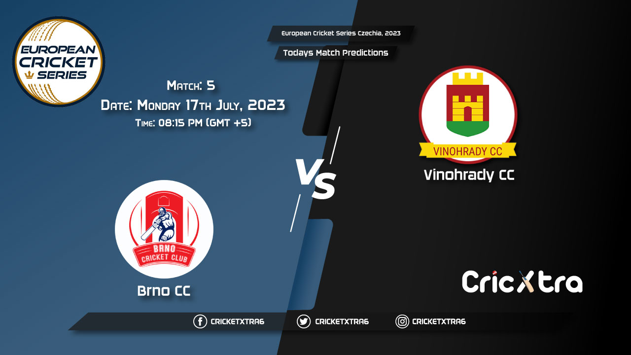 European Cricket Series Czechia, 2023, BRN vs VCC 5th Match Prediction, Fantasy Cricket Tips