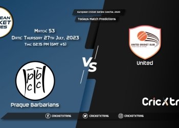 European Cricket Series Czechia, 2023, PRB vs UCC 53rd Match Prediction, Fantasy Cricket Tips