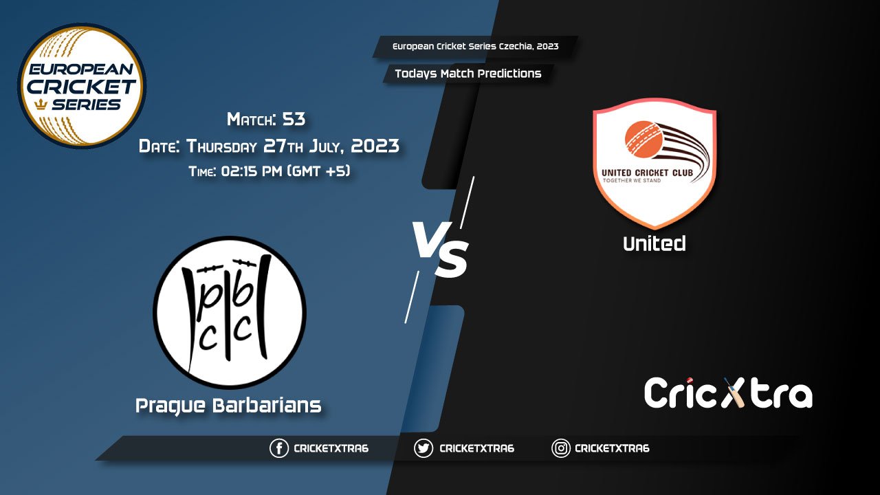 European Cricket Series Czechia, 2023, PRB vs UCC 53rd Match Prediction, Fantasy Cricket Tips