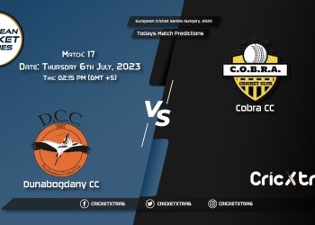 European Cricket Series Hungary, 2023, DUCC vs COB 17th Match Prediction, Fantasy Cricket Tips