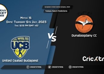 European Cricket Series Hungary, 2023, UCB vs DCC 16th Match Prediction, Fantasy Cricket Tips