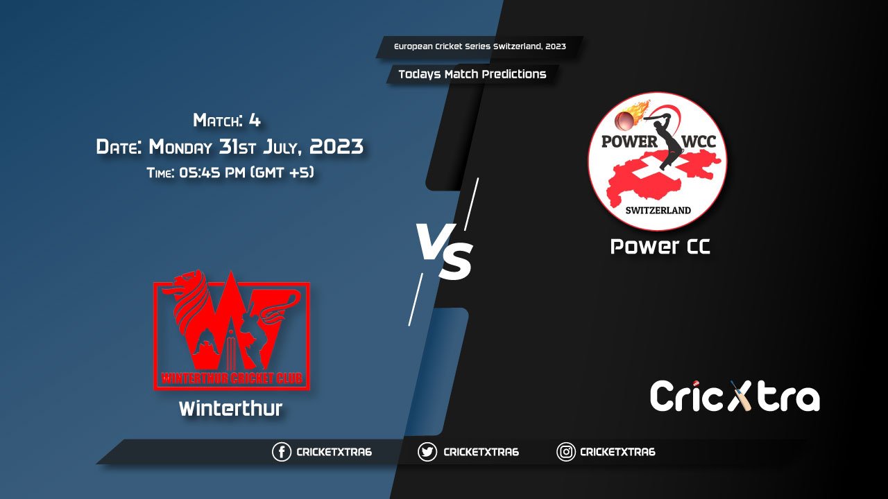 European Cricket Series Switzerland, 2023, WIN vs PCC 4th Match Prediction, Fantasy Cricket Tips