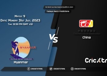 T20 World Cup Asia Regional Qualifier B, 2023, MYN vs CHN 9th Match Prediction, Fantasy Cricket Tips