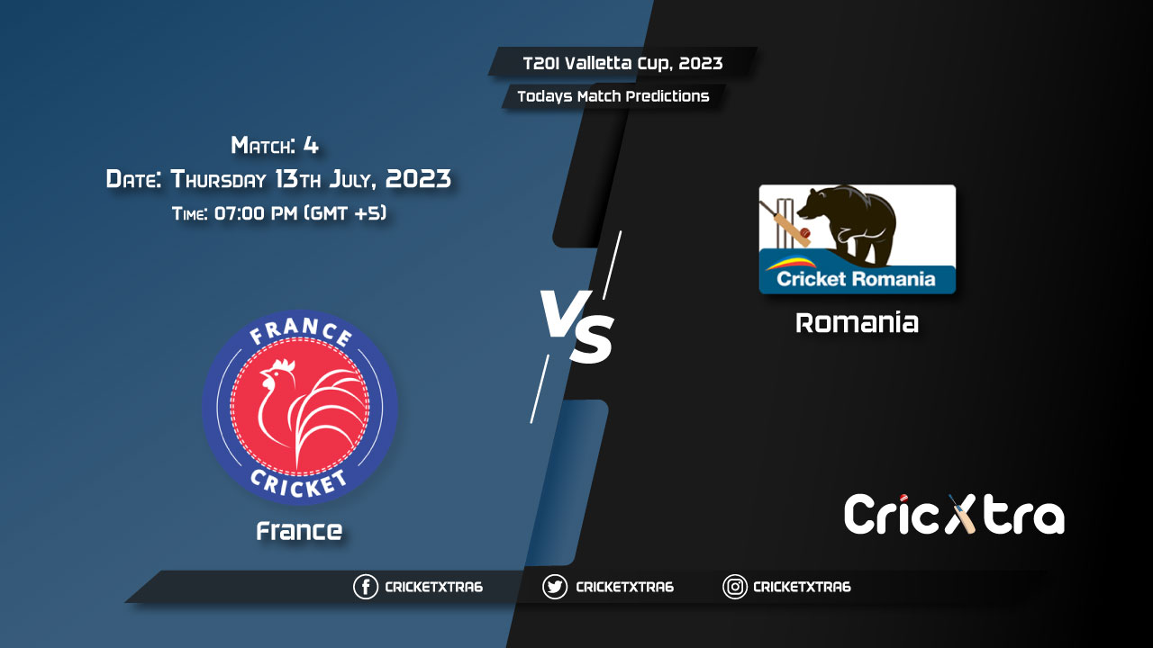 T20I Valletta Cup, 2023, FRA vs ROM 4th Match Prediction, Fantasy Cricket Tips