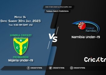 Under-19 Men’s World Cup Africa Qualifier, 2023, NIG U-19 vs NAM U-19 14th Match Prediction, Fantasy Cricket Tips