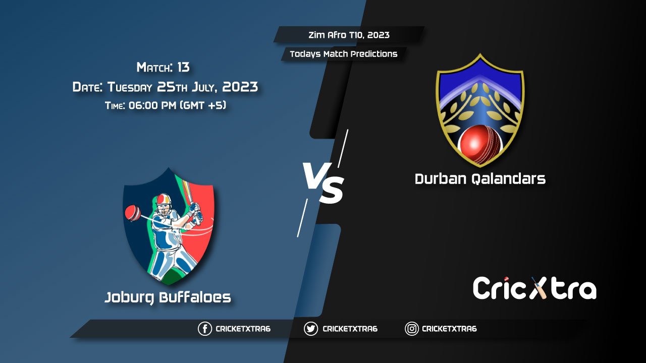 Zim Afro T10, 2023, JBL vs DB 13th Match Prediction, Fantasy Cricket Tips