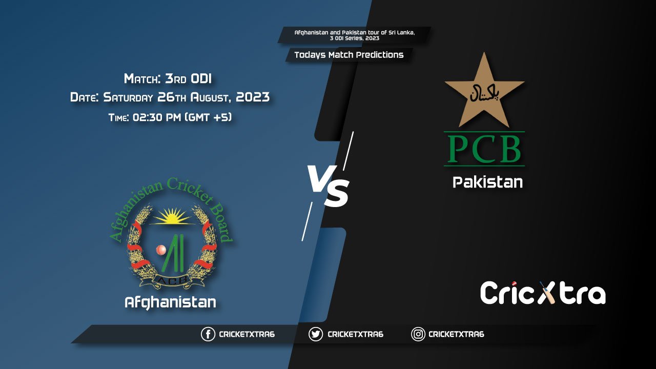 Afghanistan and Pakistan tour of Sri Lanka, 3 ODI Series, 2023, AFG vs PAK 3rd ODI Match Prediction, Fantasy Cricket Tips