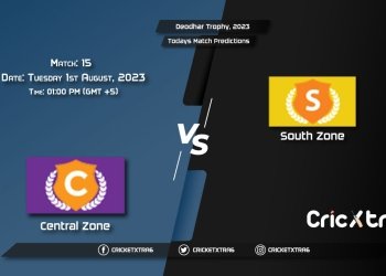 Deodhar Trophy, 2023, CZ vs SZ 15th Match Prediction, Fantasy Cricket Tips