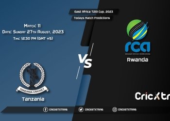 East Africa T20I Cup, 2023, TAN vs RWA 11th Match Prediction, Fantasy Cricket Tips