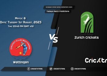 European Cricket Series Switzerland, 2023, WET vs ZCR 8th Match Prediction, Fantasy Cricket Tips