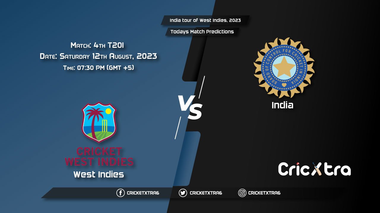 India tour of West Indies, 2023, WI vs IND 4th T20I Match Prediction, Fantasy Cricket Tips