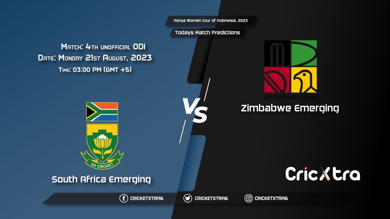 Kenya Women tour of Indonesia, 2023, SA-E vs ZIM-E 4th unofficial ODI Match Prediction, Fantasy Cricket Tips