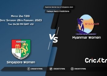 Myanmar Women tour of Singapore, 2023, SIN-W vs MYAW 2nd T20I Match Prediction, Fantasy Cricket Tips, Pitch Report and Injury Update