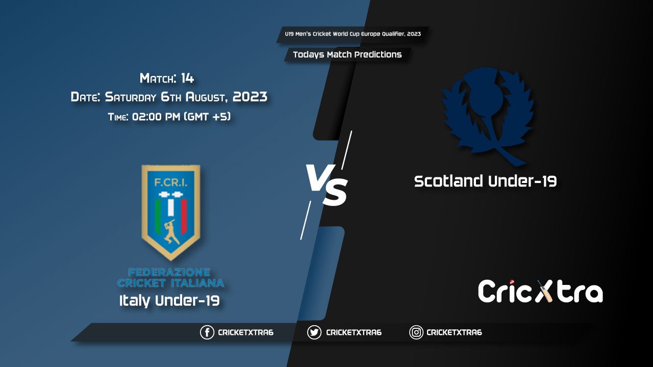 U19 Men's Cricket World Cup Europe Qualifier, 2023, ITA-U19 vs SCO-U19 14th Match Prediction, Fantasy Cricket Tips