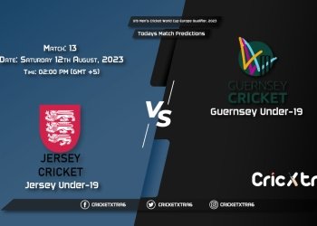 U19 Men's Cricket World Cup Europe Qualifier, 2023, JER-U19 vs GSY-U19 13th Match Prediction, Fantasy Cricket Tips