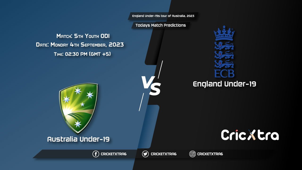 England Under-19s tour of Australia, 2023, AU-U19 vs EN-U19 5th Youth ODI Match Prediction, Fantasy Cricket Tips, Pitch Report and Injury Update