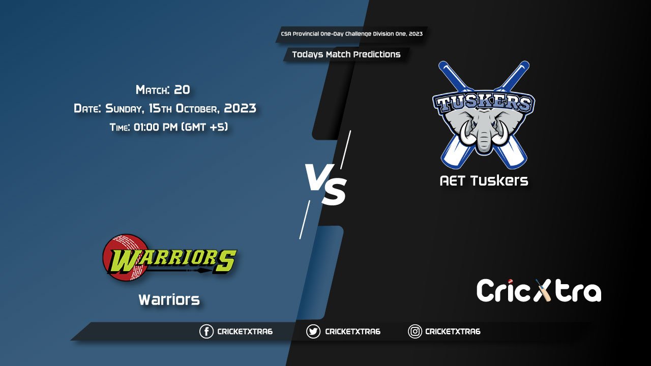 CSA Provincial One-Day Challenge Division One, 2023, WAR vs TUS 20th Match Prediction, Fantasy Cricket Tips, Pitch Report and Injury Update